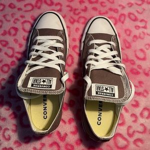 brown/grey converse